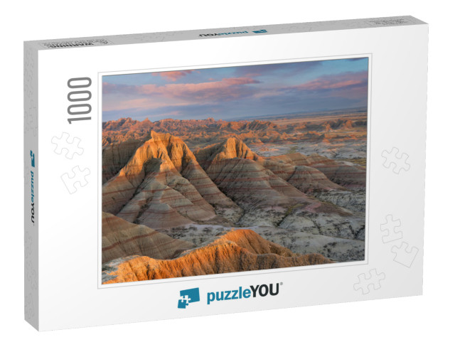 Sunset Over the Badlands from Panorama Point At Badlands... Jigsaw Puzzle with 1000 pieces