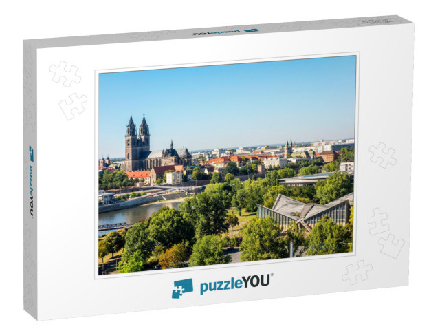 Magdeburg, Capital City in Saxony Anhalt in Germany... Jigsaw Puzzle