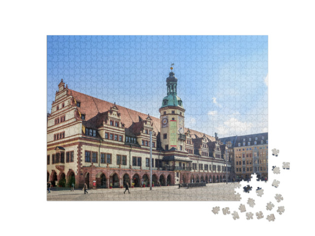 Leipzig, Old, Townhall, Market... Jigsaw Puzzle with 1000 pieces