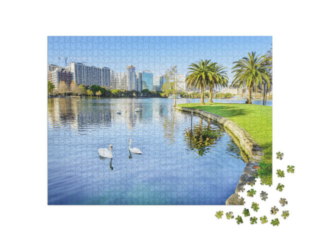 Orlando. Located in Lake Eola Park, Orlando, Florida, Usa... Jigsaw Puzzle with 1000 pieces