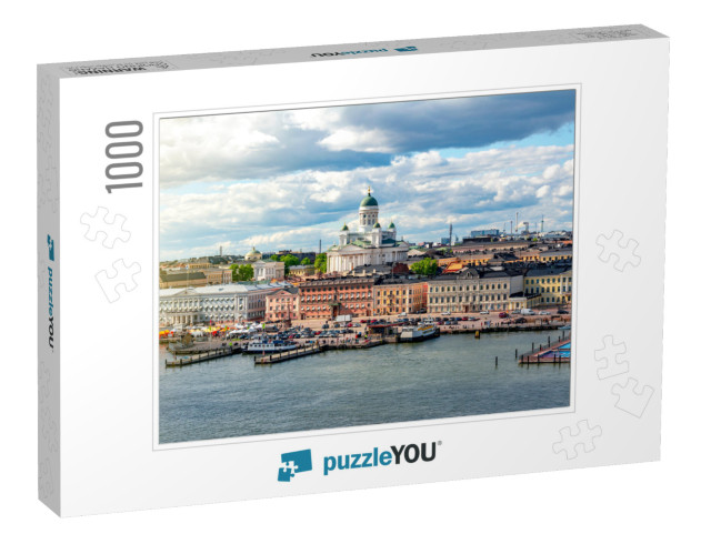 Helsinki Cityscape & Helsinki Cathedral, Finland... Jigsaw Puzzle with 1000 pieces