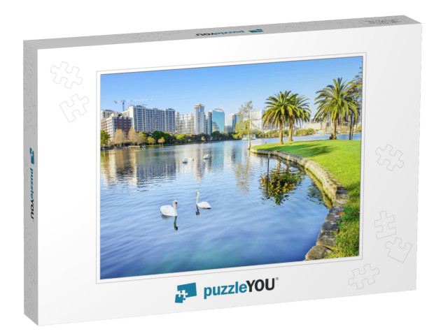 Orlando. Located in Lake Eola Park, Orlando, Florida, Usa... Jigsaw Puzzle