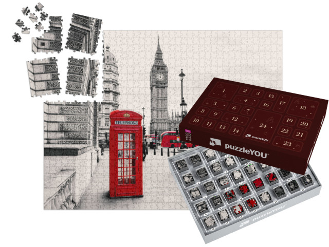 Red Telephone Booth in London... | Jigsaw Puzzle Advent Calendar