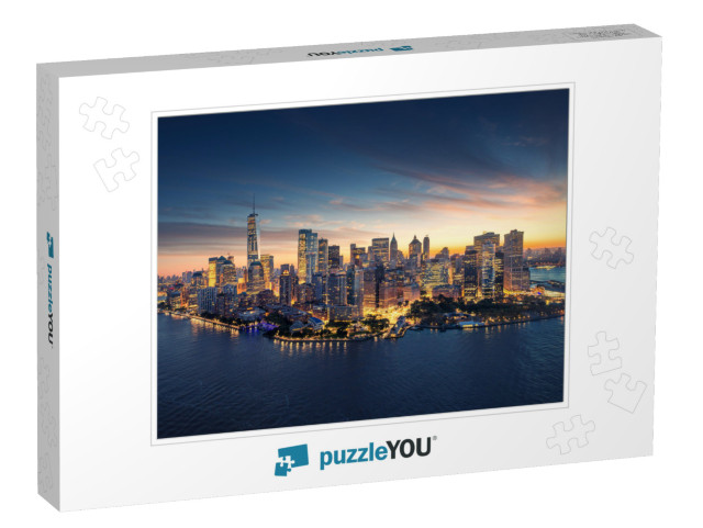 New York City Panorama Skyline At Sunrise. Manhattan Offi... Jigsaw Puzzle