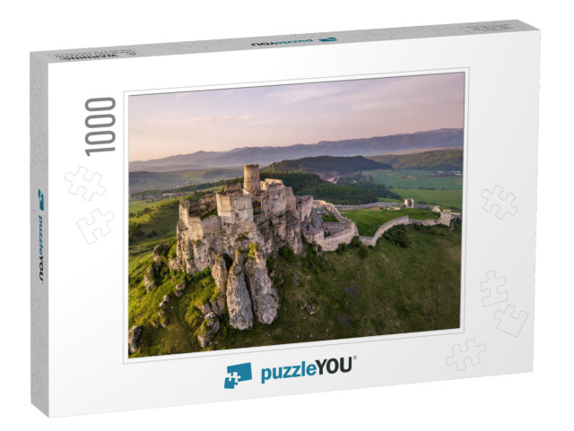 Spis... Castle in Slovakia. Morning Light. Spring Backgroun... Jigsaw Puzzle with 1000 pieces