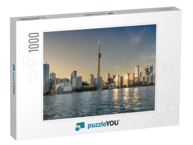 Toronto Skyline At Sunset - Toronto, Ontario, Canada... Jigsaw Puzzle with 1000 pieces