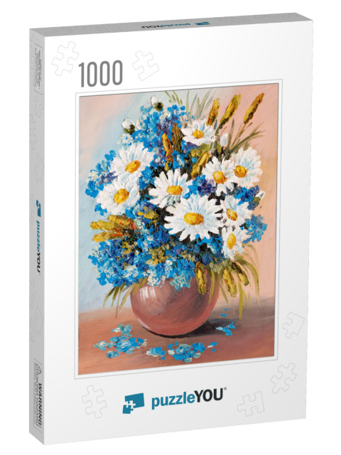 Oil Painting - Still Life, a Bouquet of Flowers... Jigsaw Puzzle with 1000 pieces