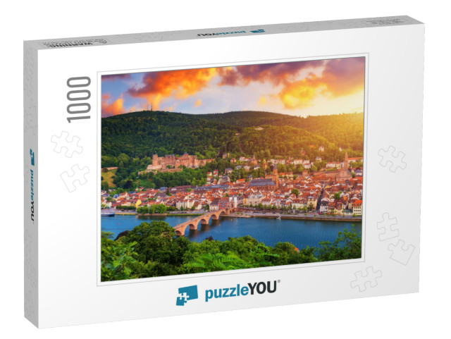 Landmark & Beautiful Heidelberg Town with Neckar River, G... Jigsaw Puzzle with 1000 pieces