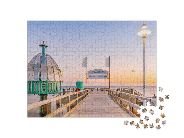 Vineta Bridge Baltic Zinnowitz & Diving Bell on the Islan... Jigsaw Puzzle with 1000 pieces