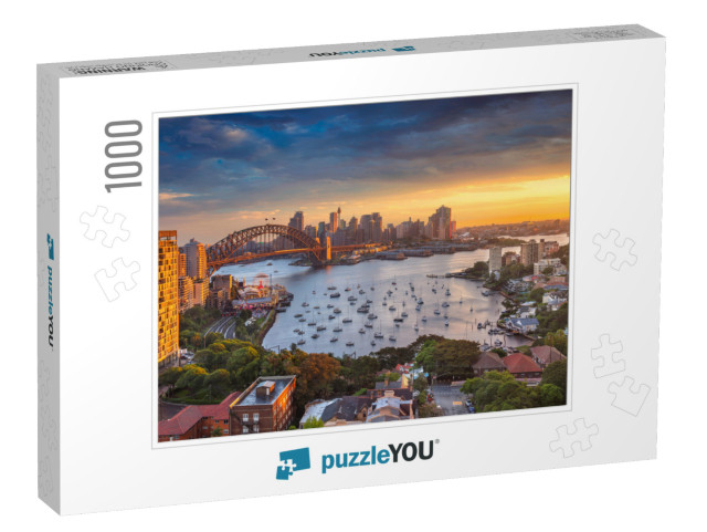 Sydney. Cityscape Image of Sydney, Australia with Harbor... Jigsaw Puzzle with 1000 pieces