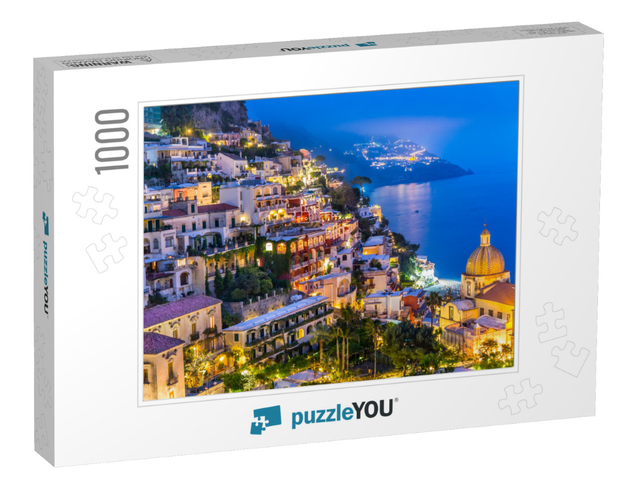 Night View of Positano Village At Amalfi Coast, Italy... Jigsaw Puzzle with 1000 pieces