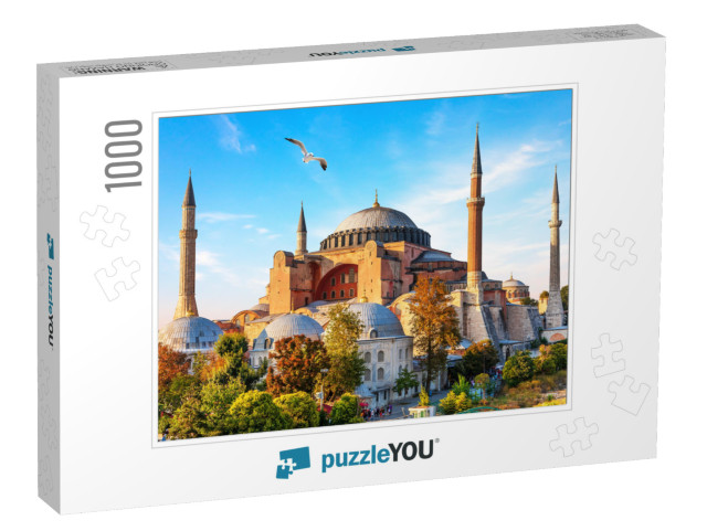 Famous Hagia Sophia Mosque in Istanbul, Turkey... Jigsaw Puzzle with 1000 pieces