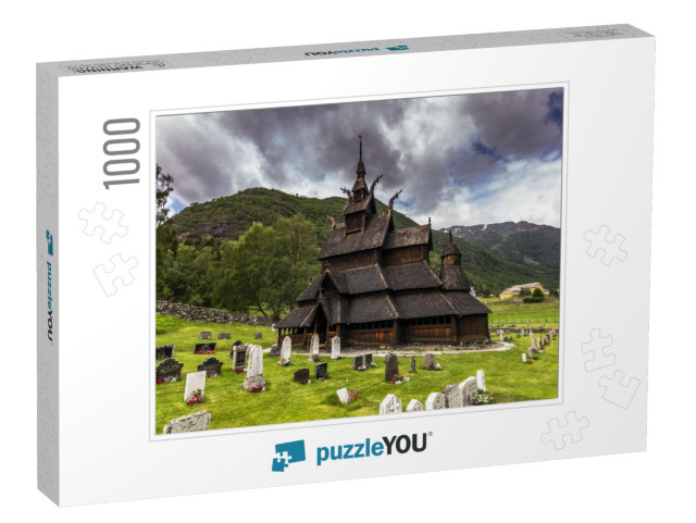 Borgund Stave Church, the Best Preserved of Them All, Nor... Jigsaw Puzzle with 1000 pieces