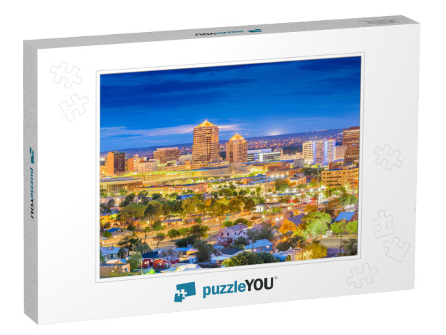 Albuquerque, New Mexico, USA Downtown Cityscape At Twiligh... Jigsaw Puzzle