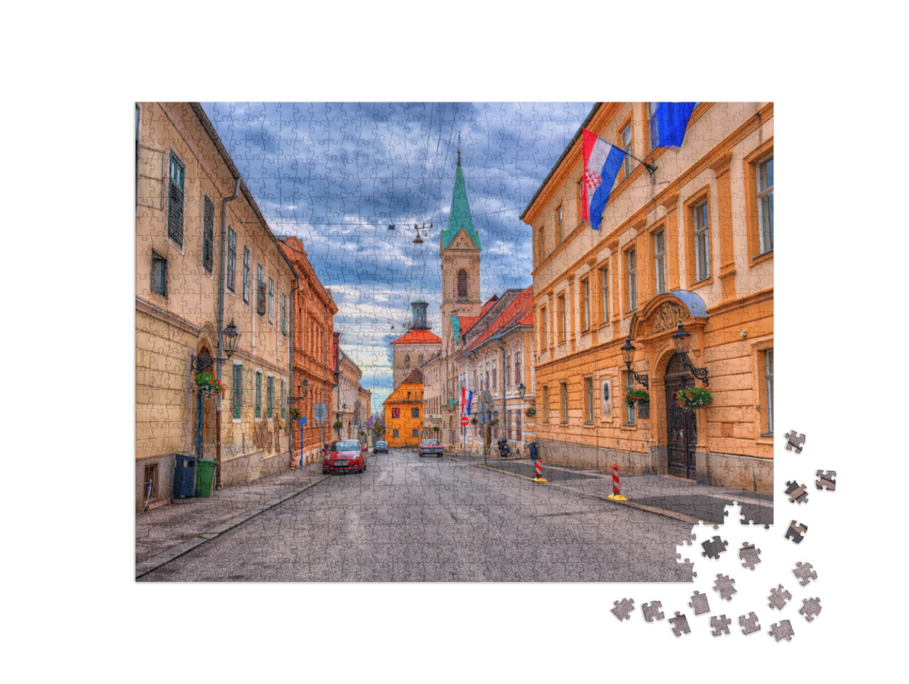 Upper Town in Zagreb Called Gornij Grad - Historical Part... Jigsaw Puzzle with 1000 pieces