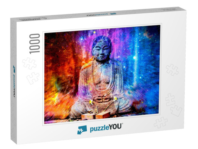 Statue of Buddha Transmuting Explosion of Beautiful Color... Jigsaw Puzzle with 1000 pieces