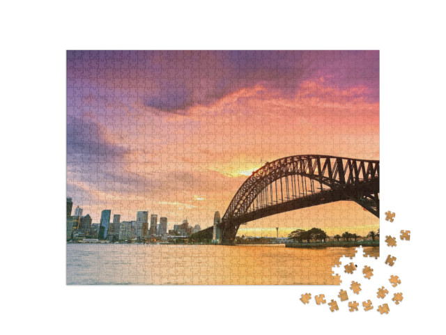 Sydney Harbor Panorama Viewed from Kirribilli in North Sy... Jigsaw Puzzle with 1000 pieces