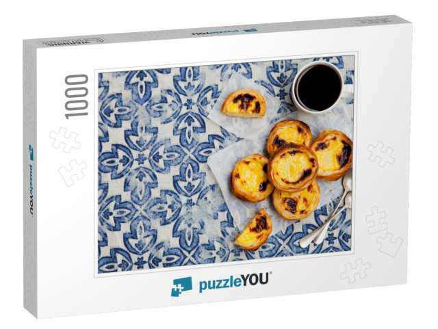 Egg Tart, Traditional Portuguese Dessert, Pastel De Nata... Jigsaw Puzzle with 1000 pieces