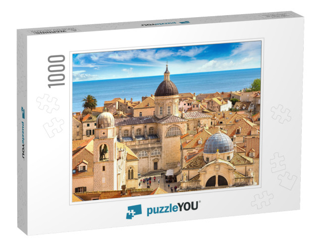 Old City Dubrovnik in a Beautiful Summer Day, Croatia... Jigsaw Puzzle with 1000 pieces