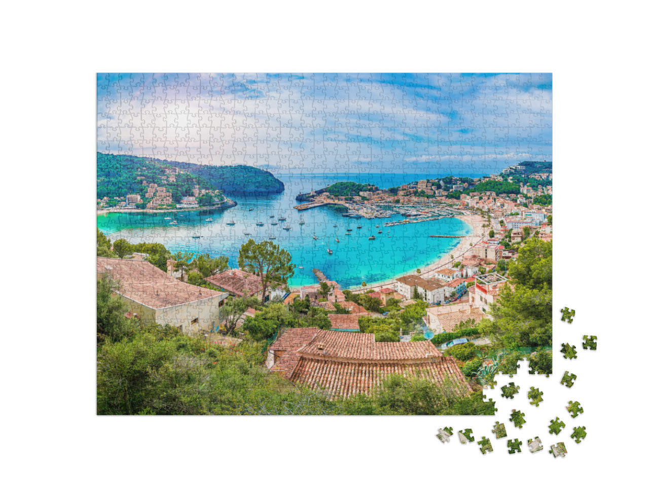 Panoramic View of Porte De Soller, Palma Mallorca, Spain... Jigsaw Puzzle with 1000 pieces