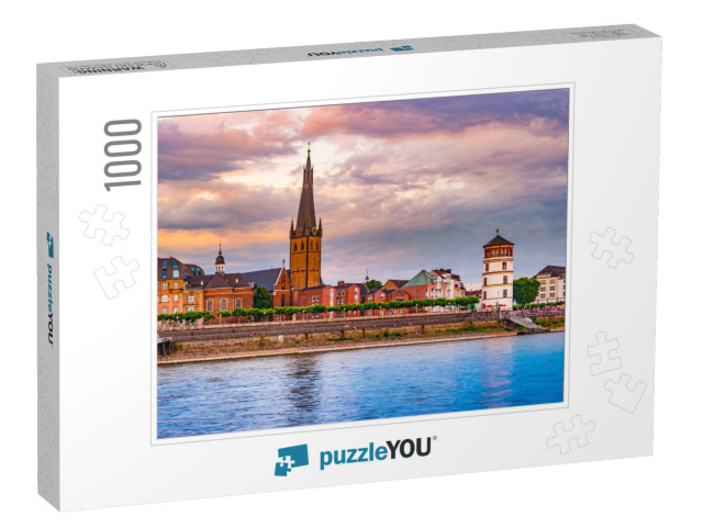 A View At the City Skyline Central Dusseldorf from the Rh... Jigsaw Puzzle with 1000 pieces