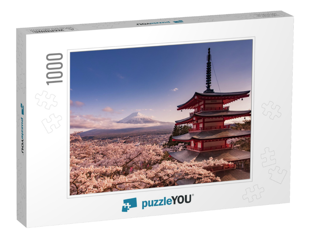 Japan Beautiful Landscape Mountain Fuji & Chureito Red Pa... Jigsaw Puzzle with 1000 pieces