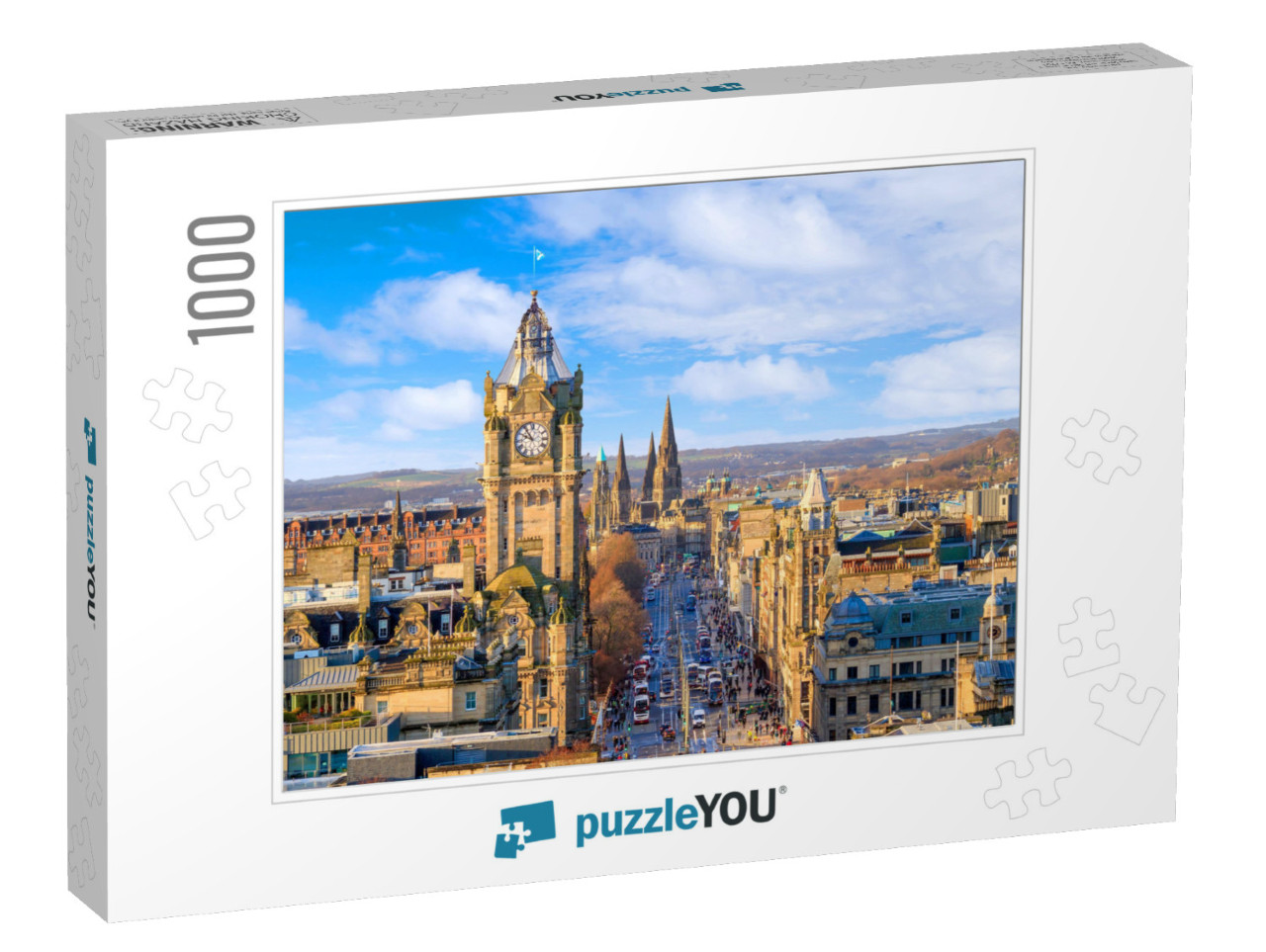 Old Town Edinburgh & Edinburgh Castle in Scotland Uk... Jigsaw Puzzle with 1000 pieces