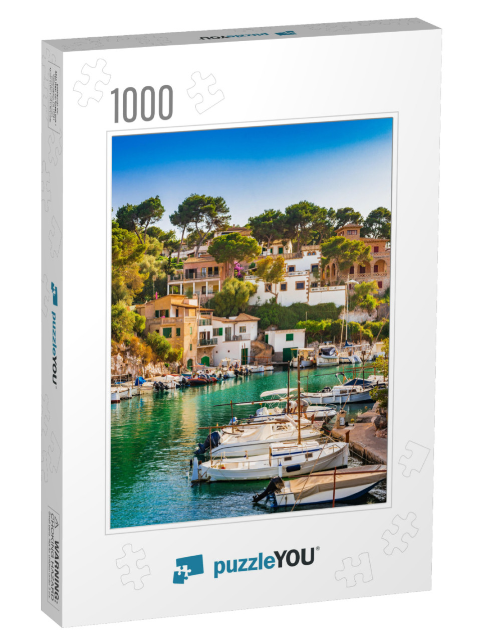 Spain Majorca, Idyllic View of the Old Fishing Port Villa... Jigsaw Puzzle with 1000 pieces