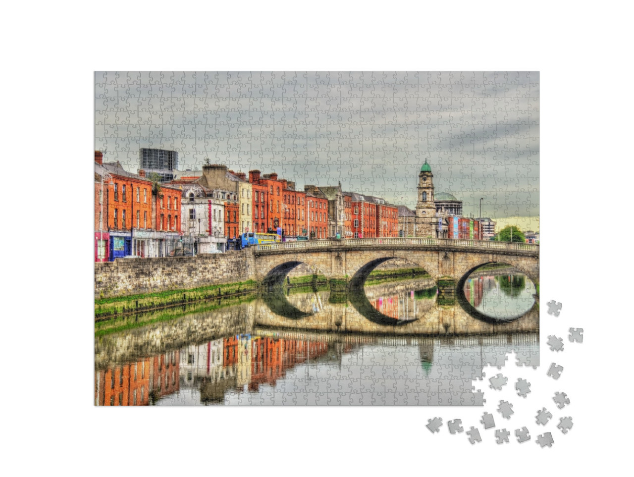 View of Mellows Bridge in Dublin - Ireland... Jigsaw Puzzle with 1000 pieces