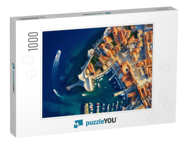 Dudrovnik, Croatia. Aerial View on the Old Town. Vacation... Jigsaw Puzzle with 1000 pieces