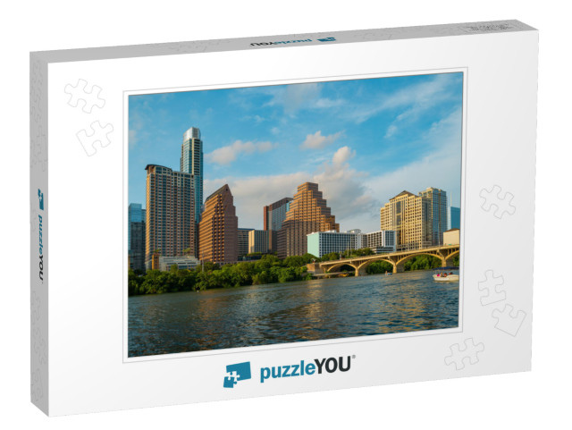 Austin, Texas, USA Downtown Skyline Over the Colorado Rive... Jigsaw Puzzle