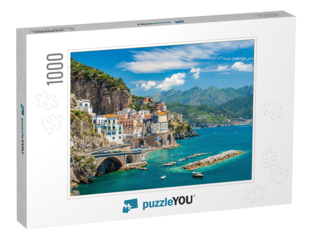 Landscape with Atrani Town At Famous Amalfi Coast, Italy... Jigsaw Puzzle with 1000 pieces