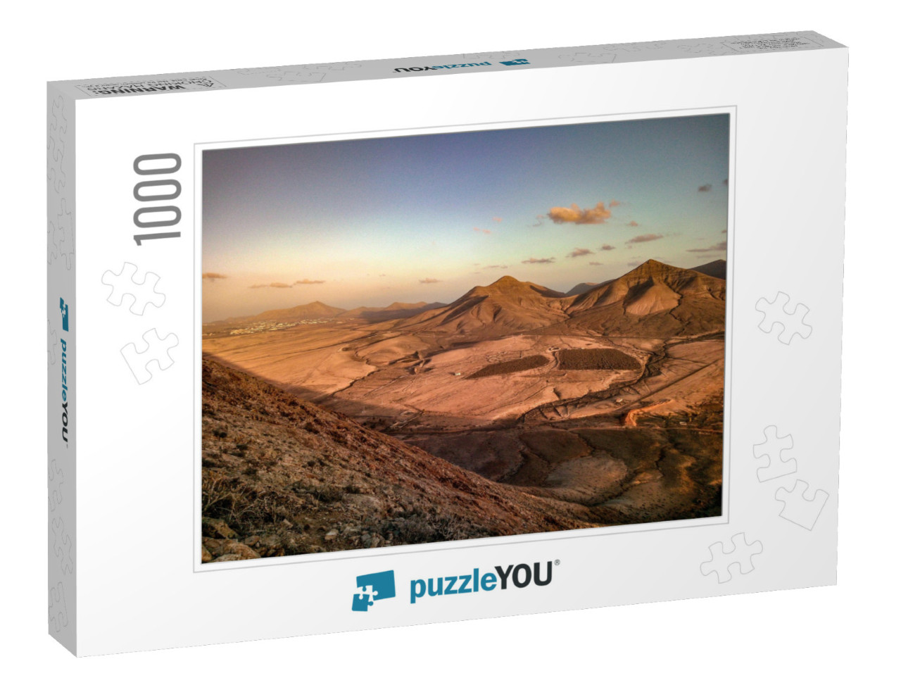 Panoramic View with Vulcanic Mountains in Fuerteventura... Jigsaw Puzzle with 1000 pieces