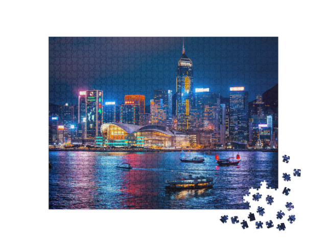 Hong Kong Night View... Jigsaw Puzzle with 1000 pieces