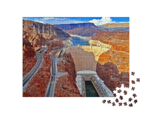 Hoover Dam... Jigsaw Puzzle with 1000 pieces