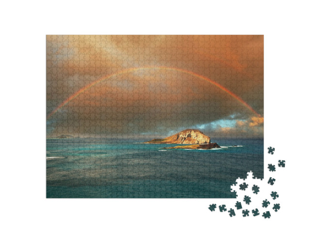 Rainbow in Hawaii Island... Jigsaw Puzzle with 1000 pieces