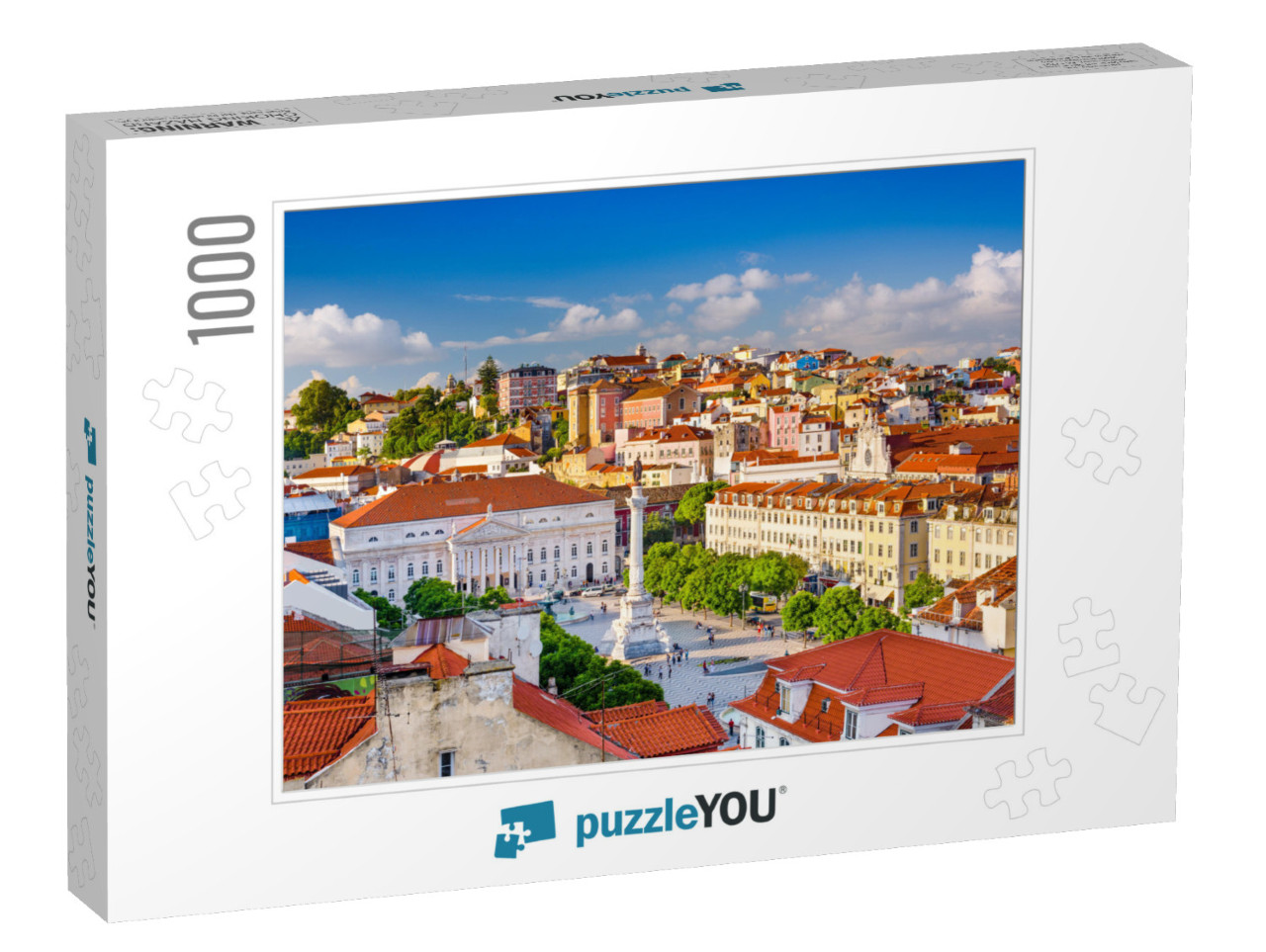 Lisbon, Portugal Skyline View Over Rossio Square... Jigsaw Puzzle with 1000 pieces