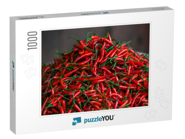 Red Chili Pepper At a Street Market, Vietnam... Jigsaw Puzzle with 1000 pieces