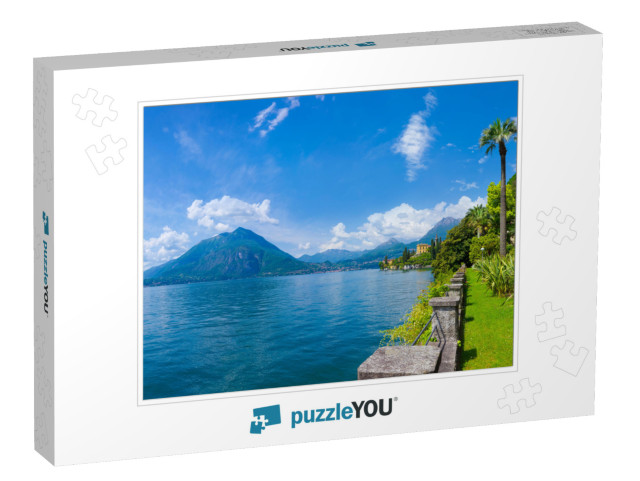 Sunny Panorama on Lake Como... Jigsaw Puzzle