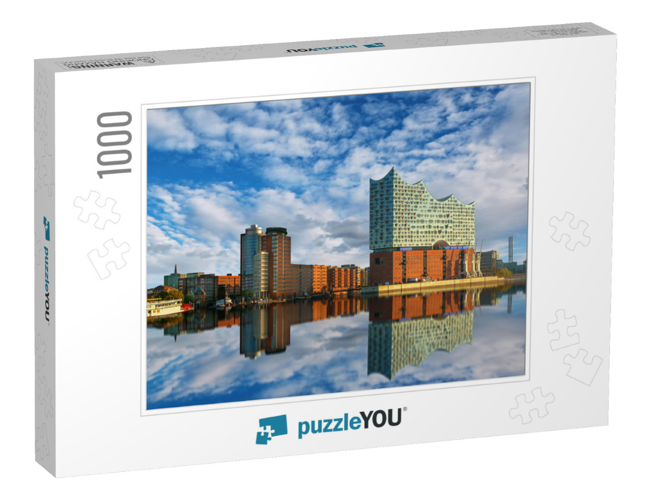 Reflection of the Elbphilharmonie in Hamburg... Jigsaw Puzzle with 1000 pieces