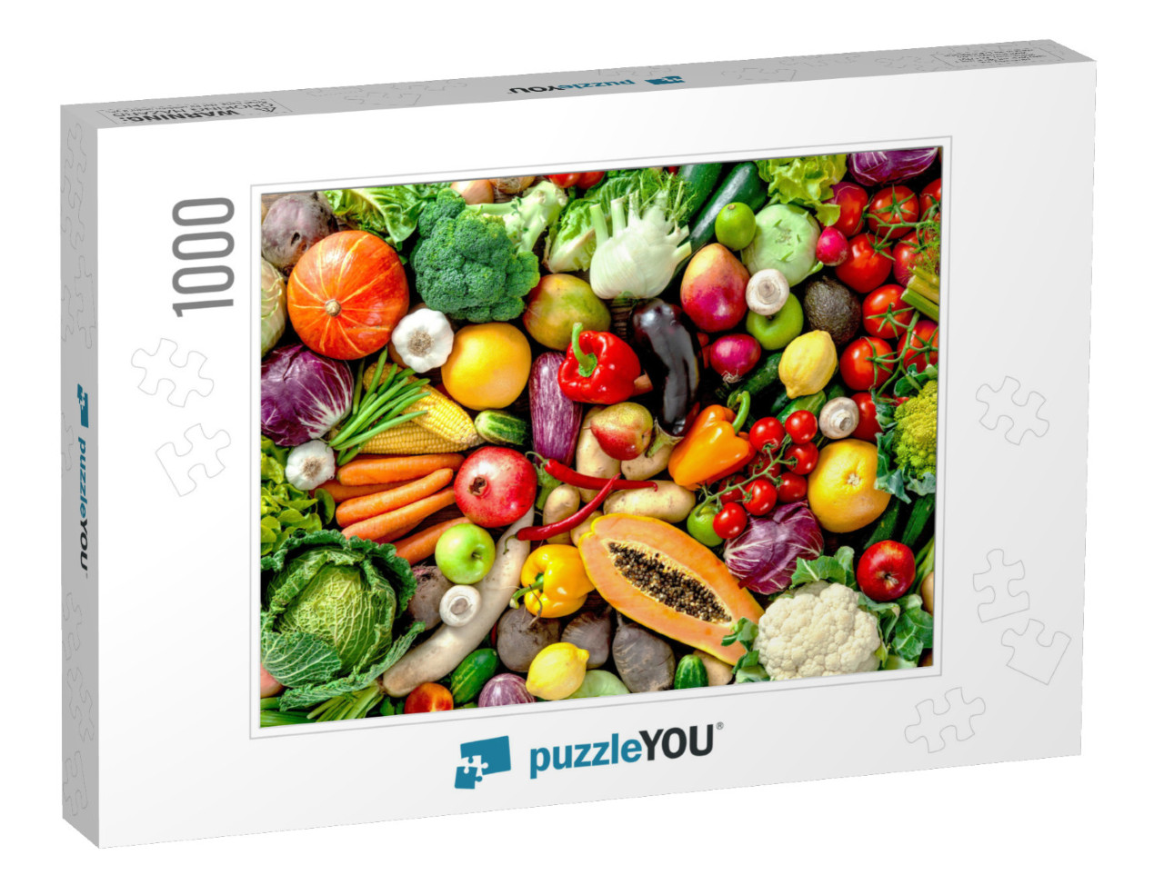 Assortment of Fresh Fruits & Vegetables... Jigsaw Puzzle with 1000 pieces