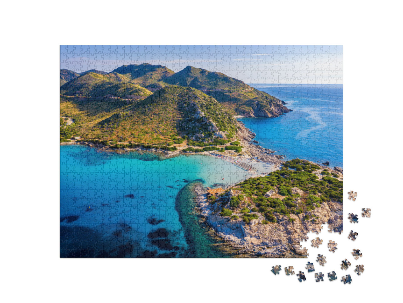 Cost of Sardinia Peninsula of Punta Molentis. View of Bea... Jigsaw Puzzle with 1000 pieces