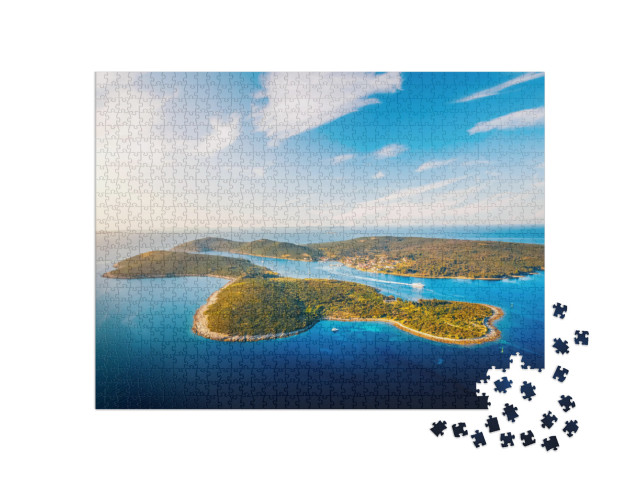 Incredible View of Ilovik Island from Losinj Island. Loca... Jigsaw Puzzle with 1000 pieces