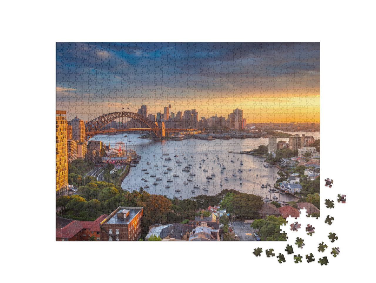 Sydney. Cityscape Image of Sydney, Australia with Harbor... Jigsaw Puzzle with 1000 pieces