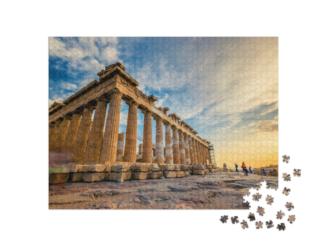 Low Angle Perspective of Columns of the Parthenon At Suns... Jigsaw Puzzle with 1000 pieces