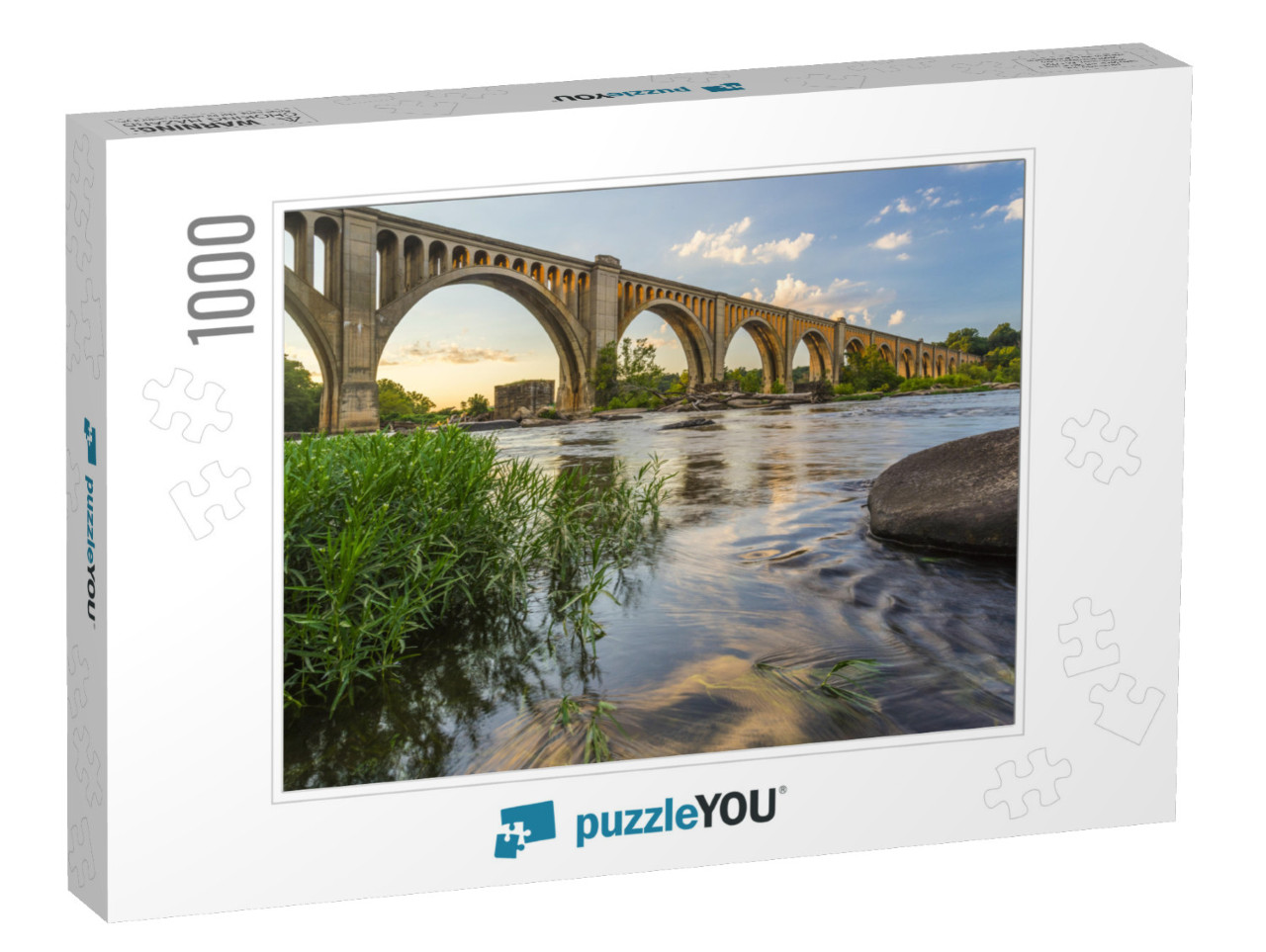 This Concrete Arch Railroad Bridge Spanning the James Riv... Jigsaw Puzzle with 1000 pieces