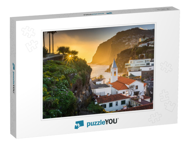 Sunset Over the Church in Camara De Lobos, Madeira, Portu... Jigsaw Puzzle