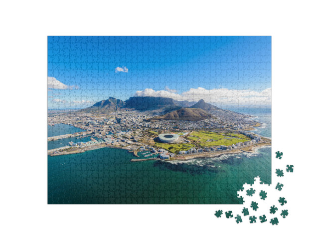 Aerial View of Cape Town, South Africa on a Sunny Afterno... Jigsaw Puzzle with 1000 pieces