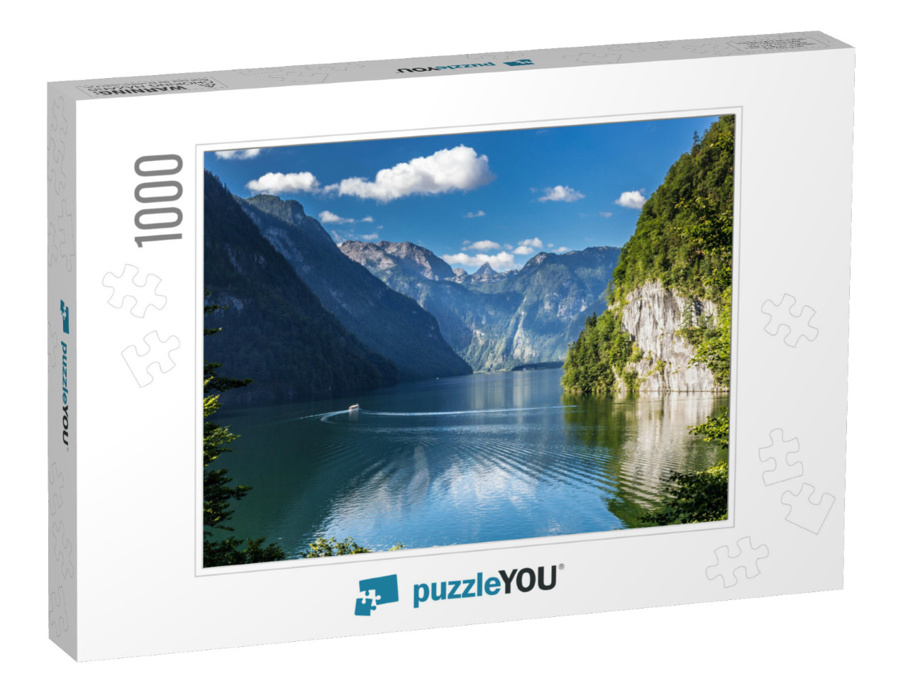 Konigssee Idyllic Alpine Lake in Berchtesgaden, Bavaria... Jigsaw Puzzle with 1000 pieces