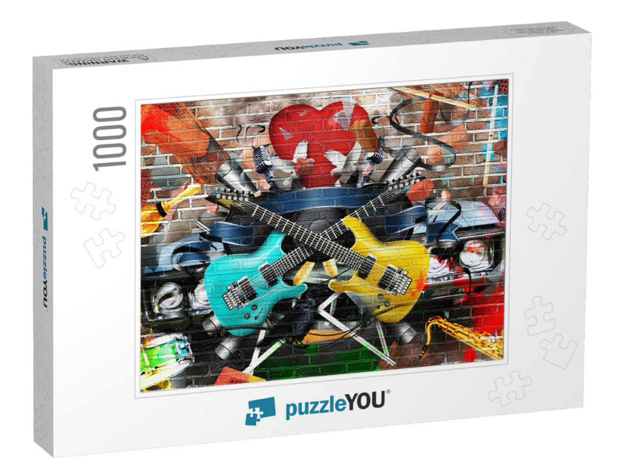 Collage of Music, Color & Bright Musical Background... Jigsaw Puzzle with 1000 pieces